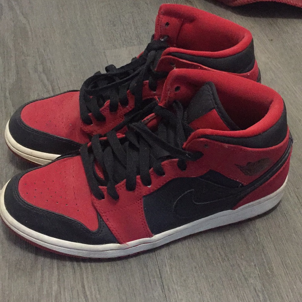 Black and Red Nike Air Jordans